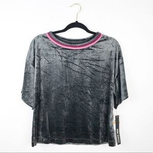 NWT room service‎ crushed velvet tee